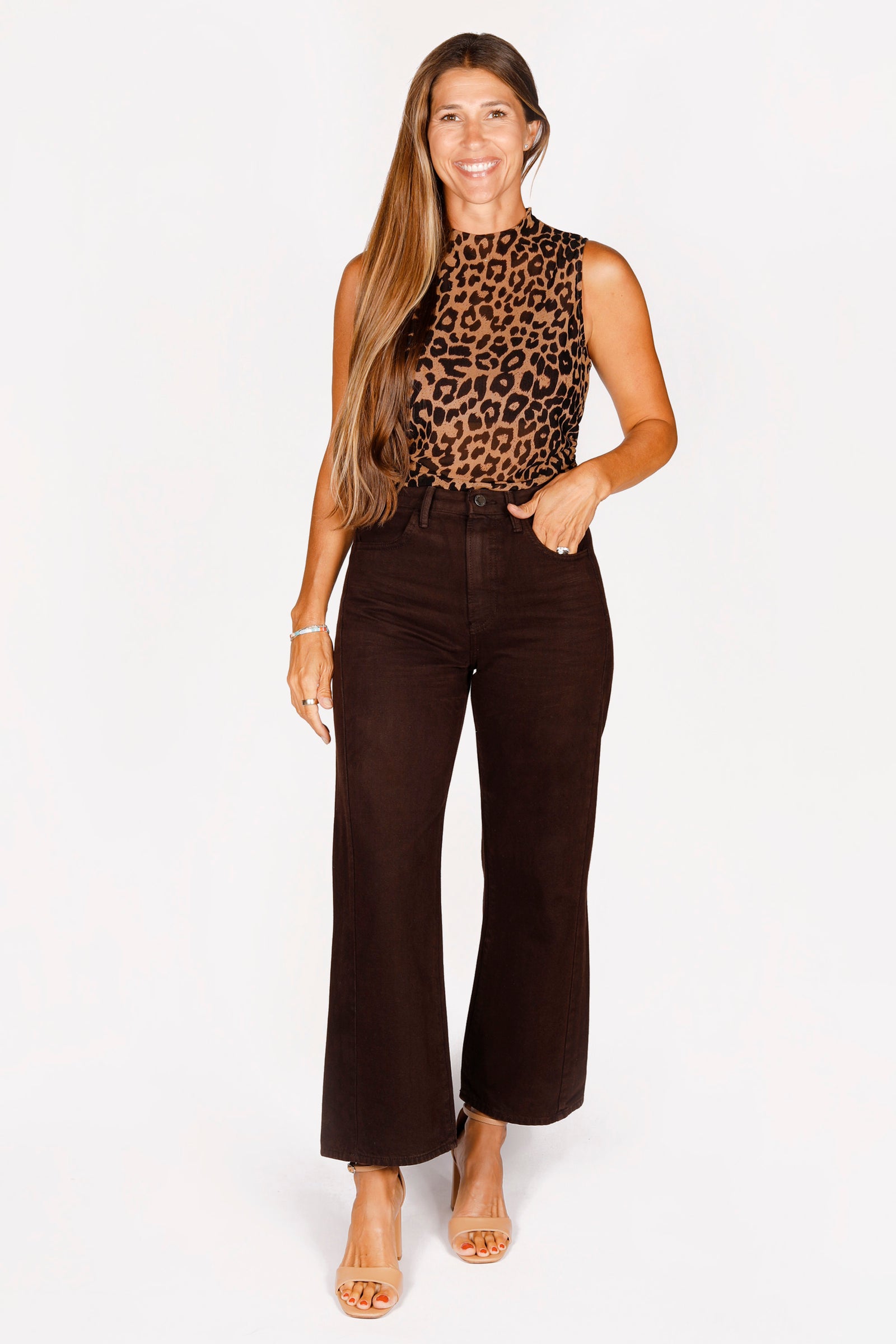 Phoebe Dark Roast Barrel Denim - FINAL SALE