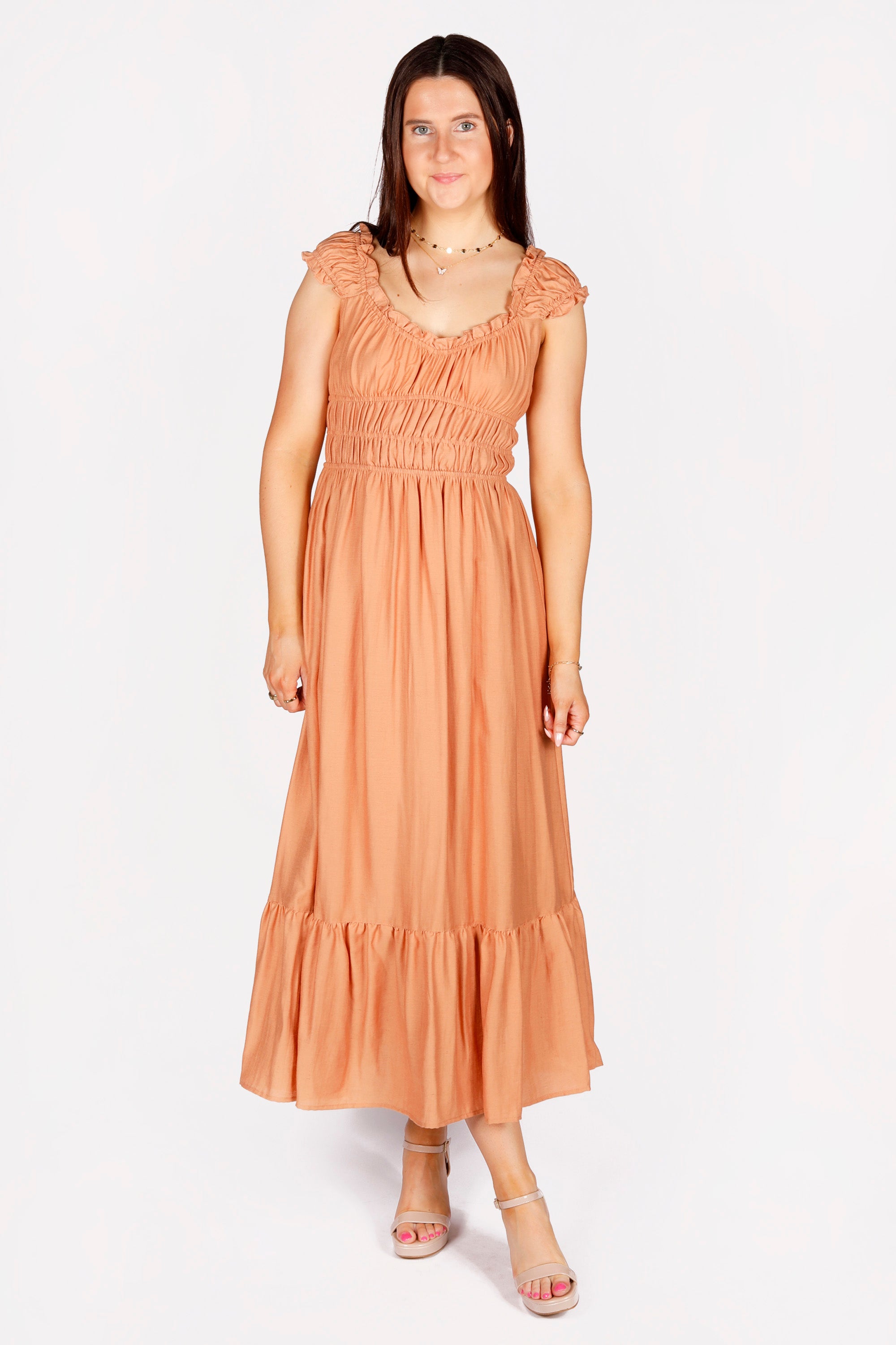 Sienna Ruffle Midi Dress - FINAL SALE