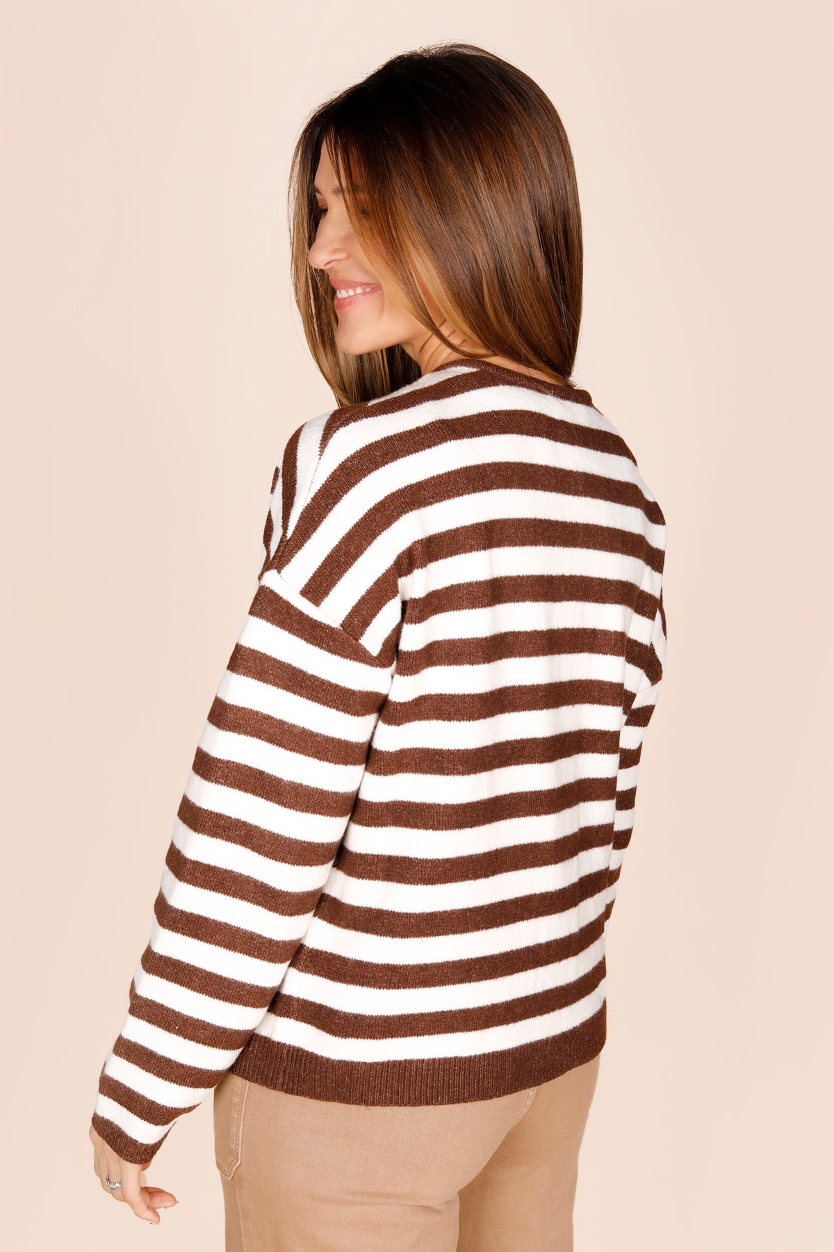 Katie Brown Striped Sweater