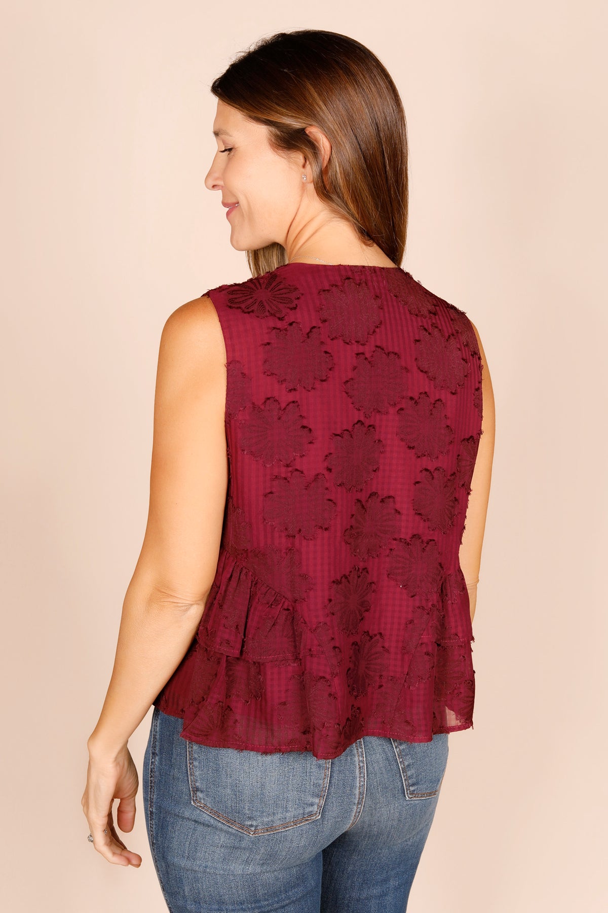 Ellie Burgundy Top