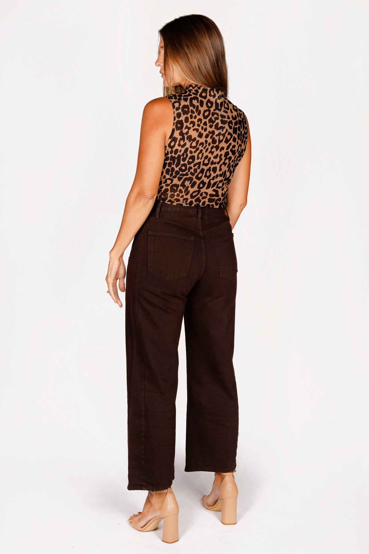 Phoebe Dark Roast Barrel Denim - FINAL SALE