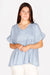 Light Denim Ruffle Top