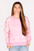 Pink Geo Floral Sweater