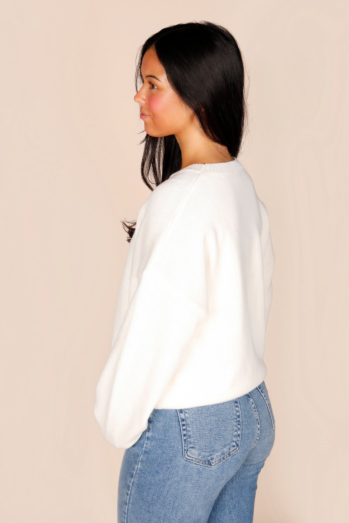 Ivory Tree &amp; Bow Sweater - FINAL SALE