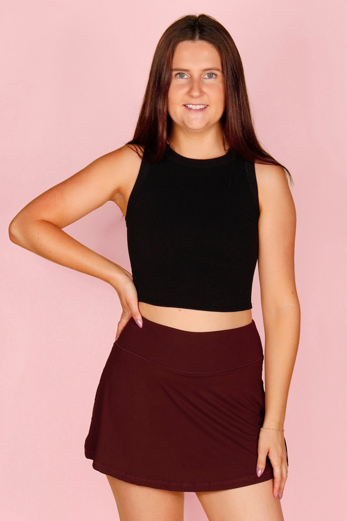 Tyler Dark Cherry Active Skort