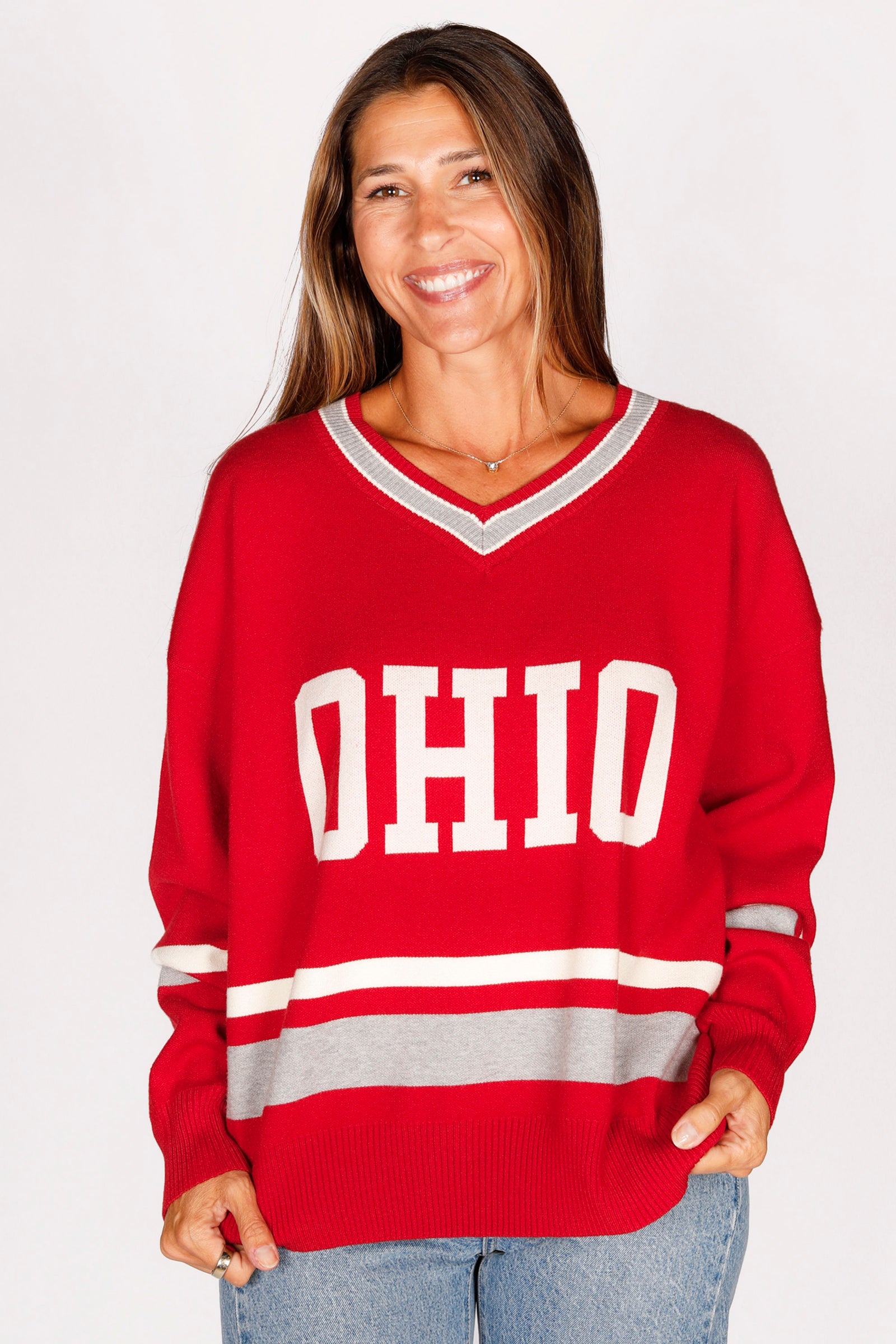 Ohio Red Varsity Sweater - FINAL SALE