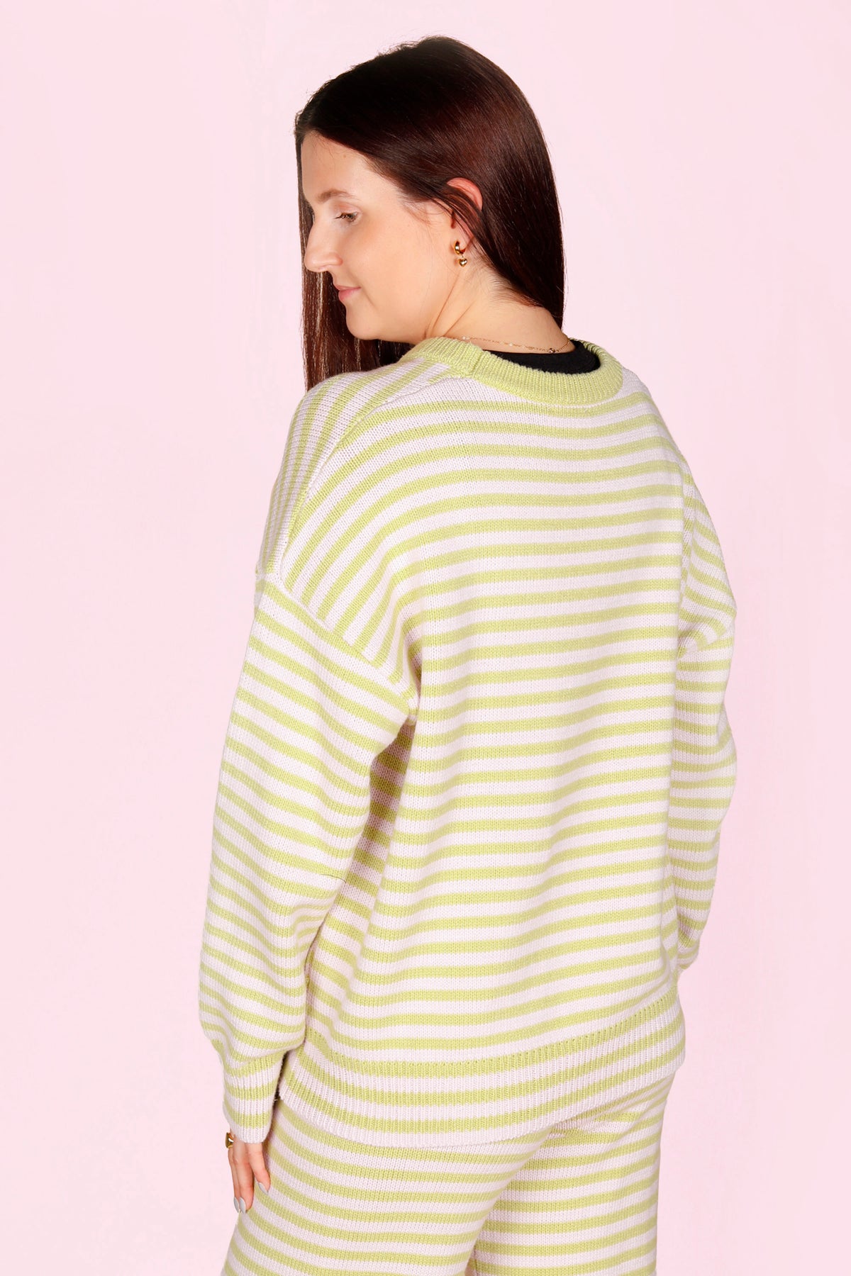 Lilac &amp; Lime Striped Sweater
