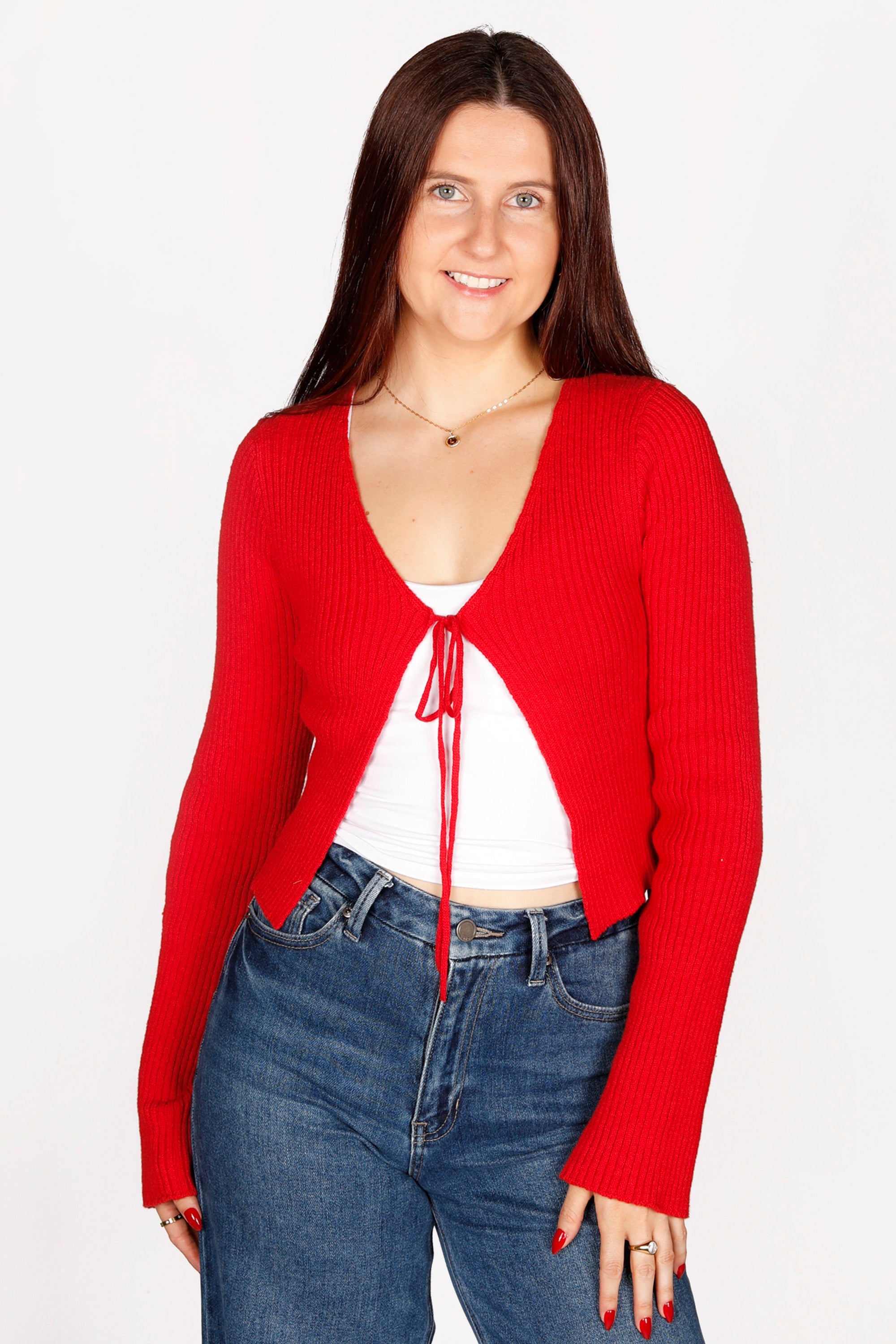 Emma Red Tie Top