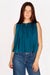 Maya Teal Bubble Hem Top