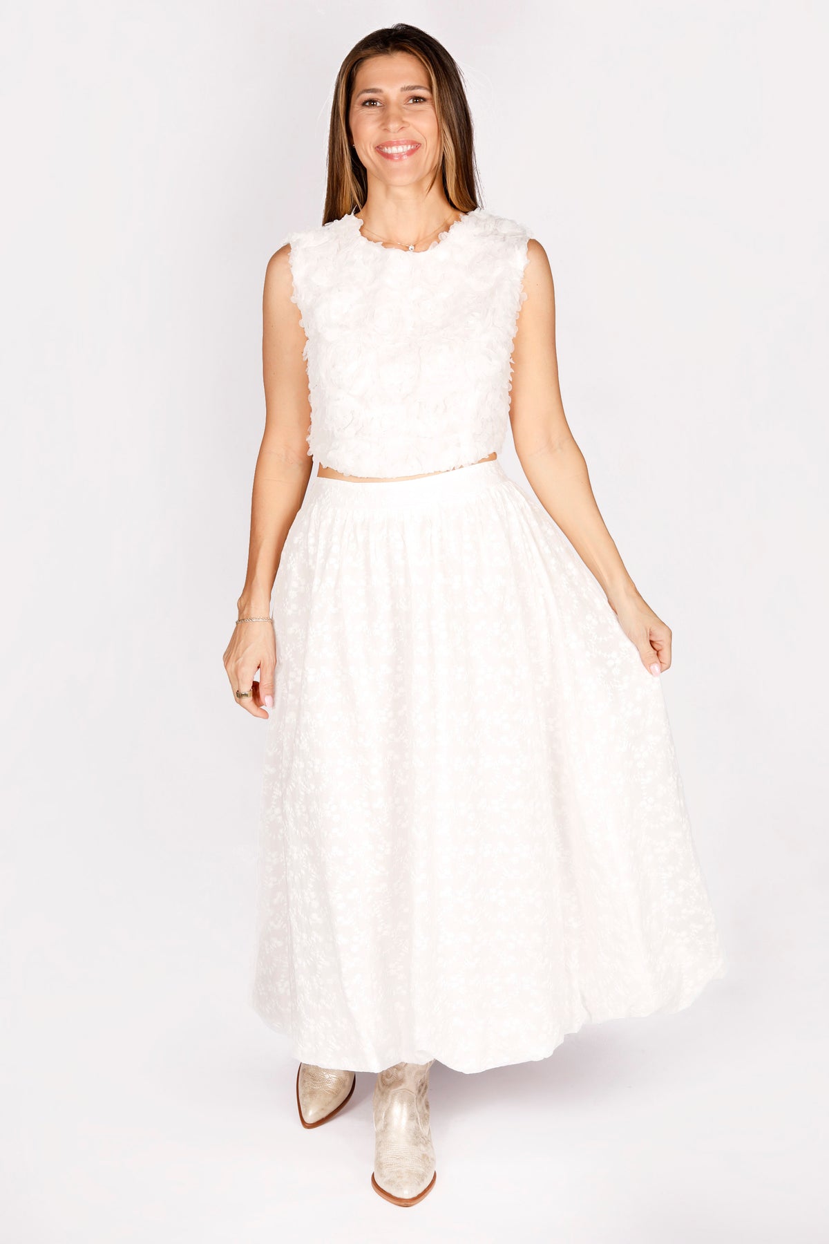 Iris Eyelet Bubble Skirt - FINAL SALE