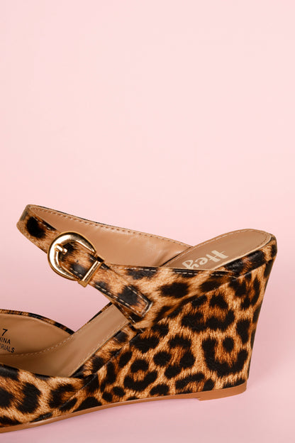Corkys XOXO Leopard Wedge Heel