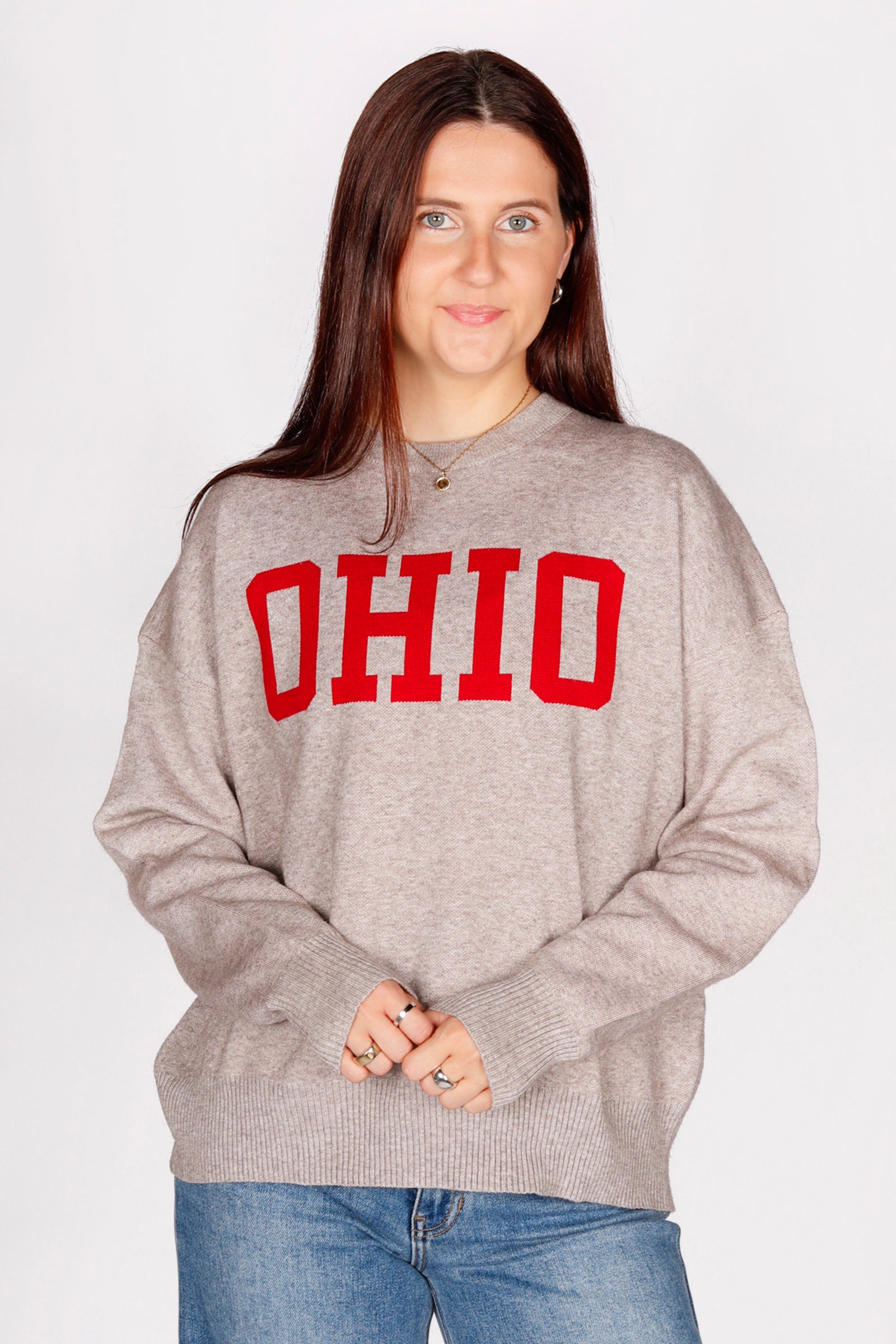 Ohio Grey Jacquard Sweater - FINAL SALE
