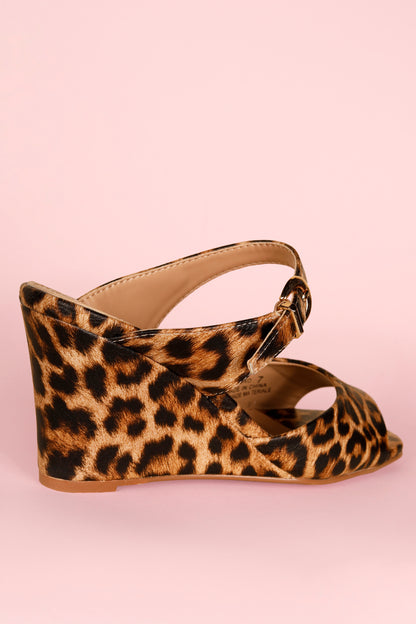 Corkys XOXO Leopard Wedge Heel