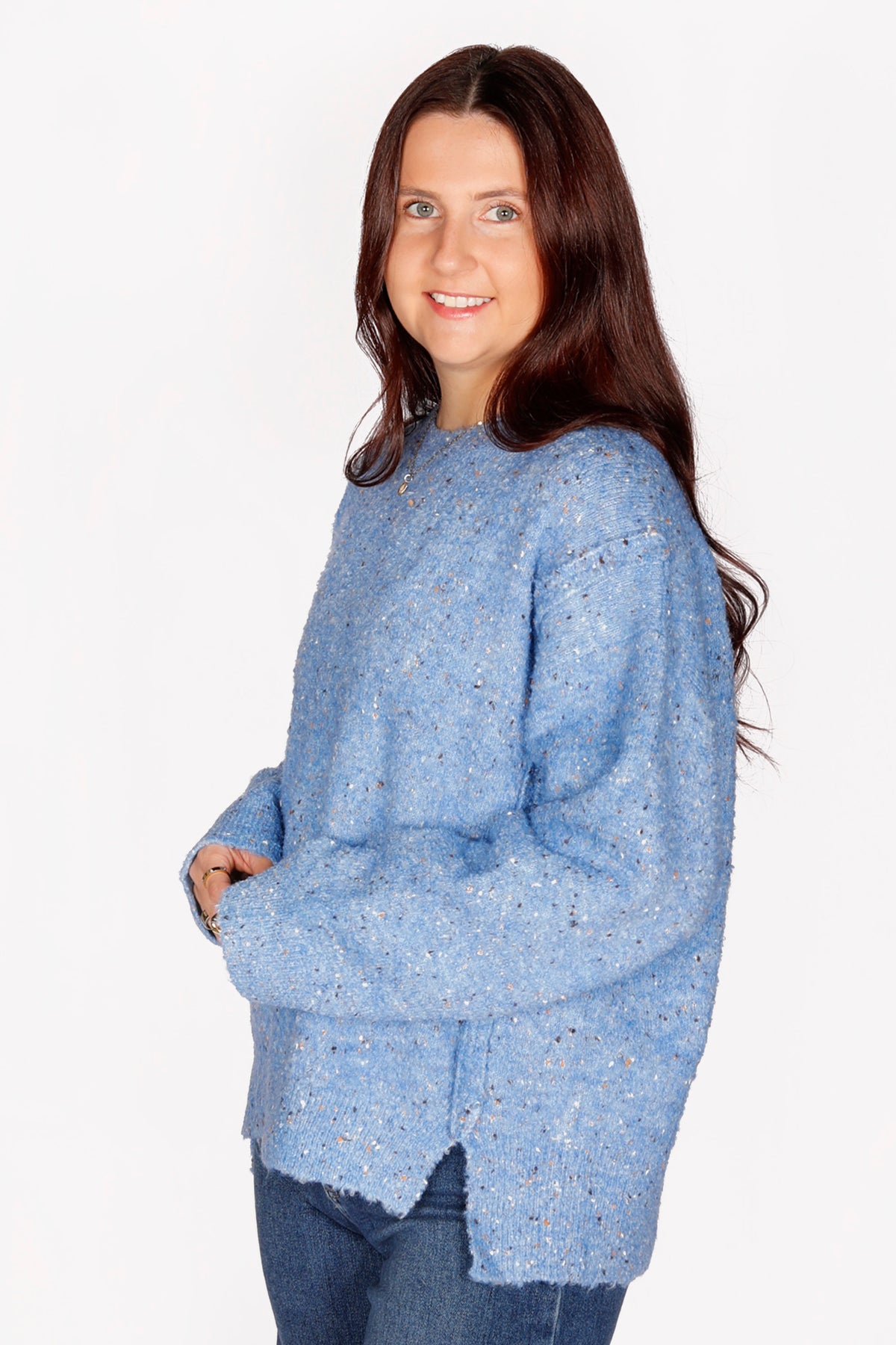 Mila Blue Boucle Sweater