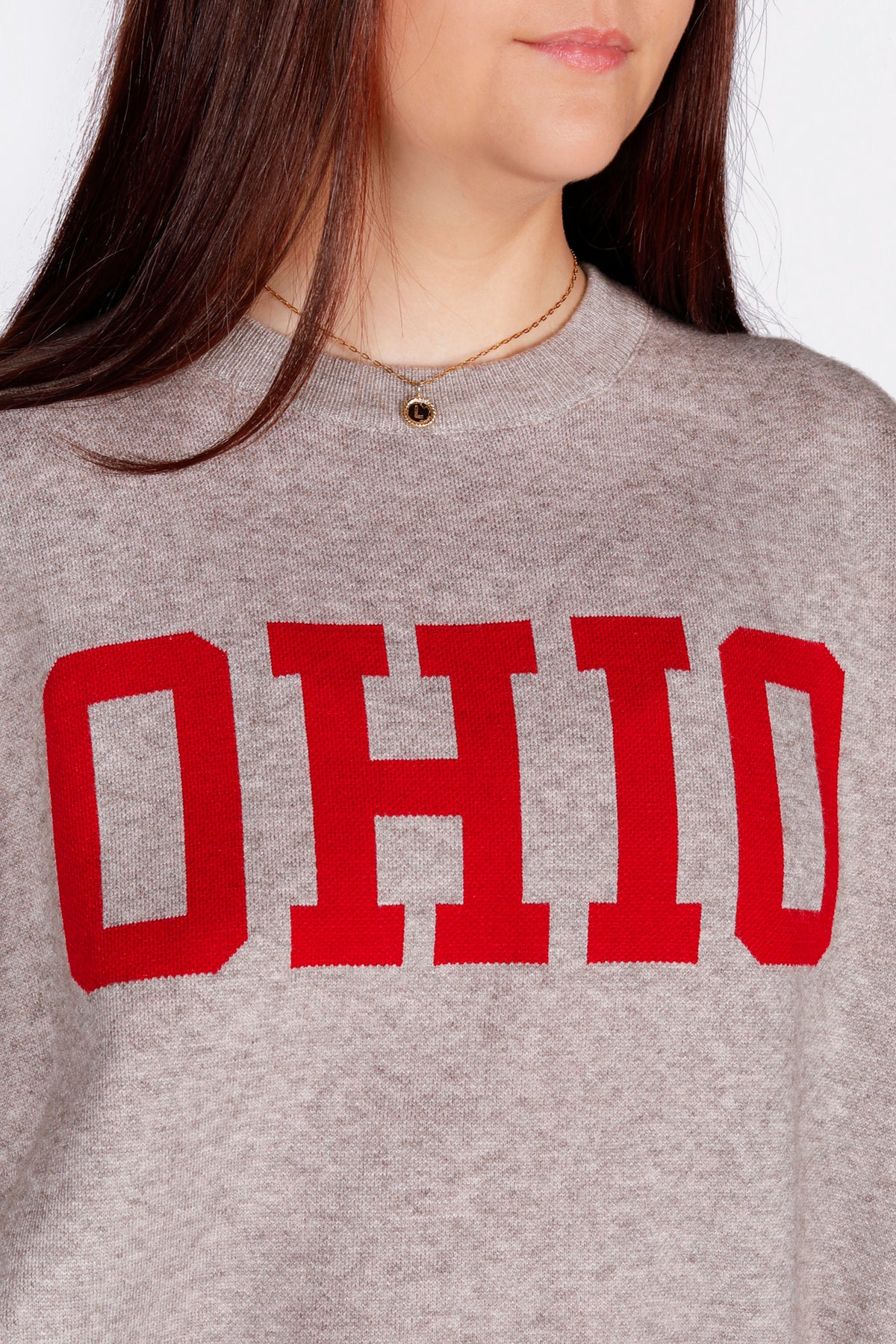 Ohio Grey Jacquard Sweater - FINAL SALE