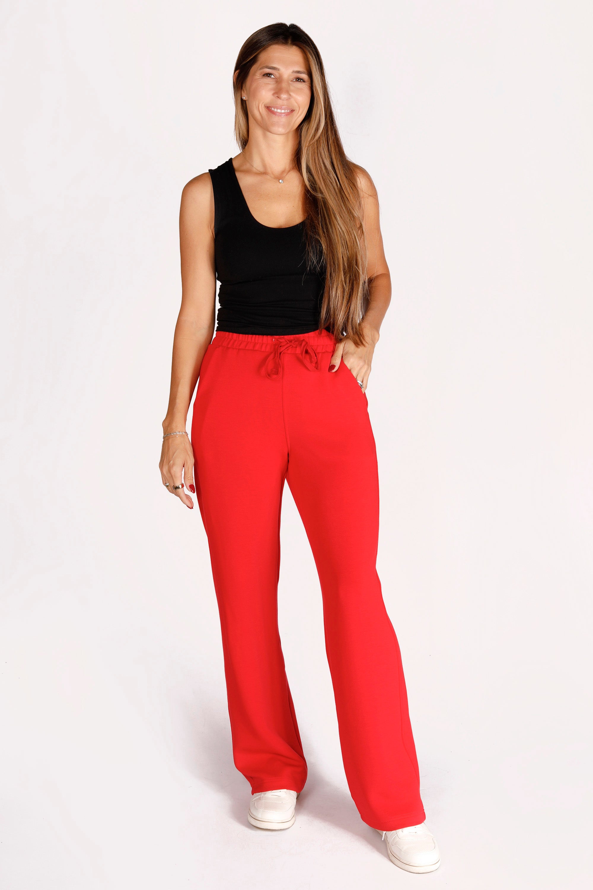 Kelsey Red Straight Leg Pant