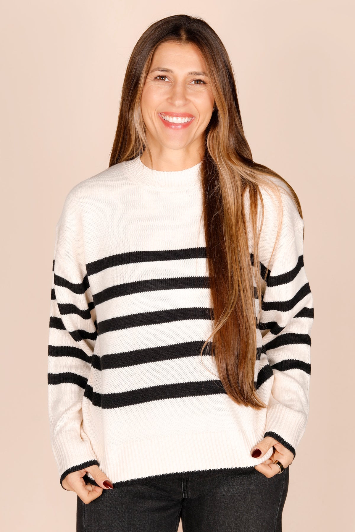 Miriam Black Striped Sweater
