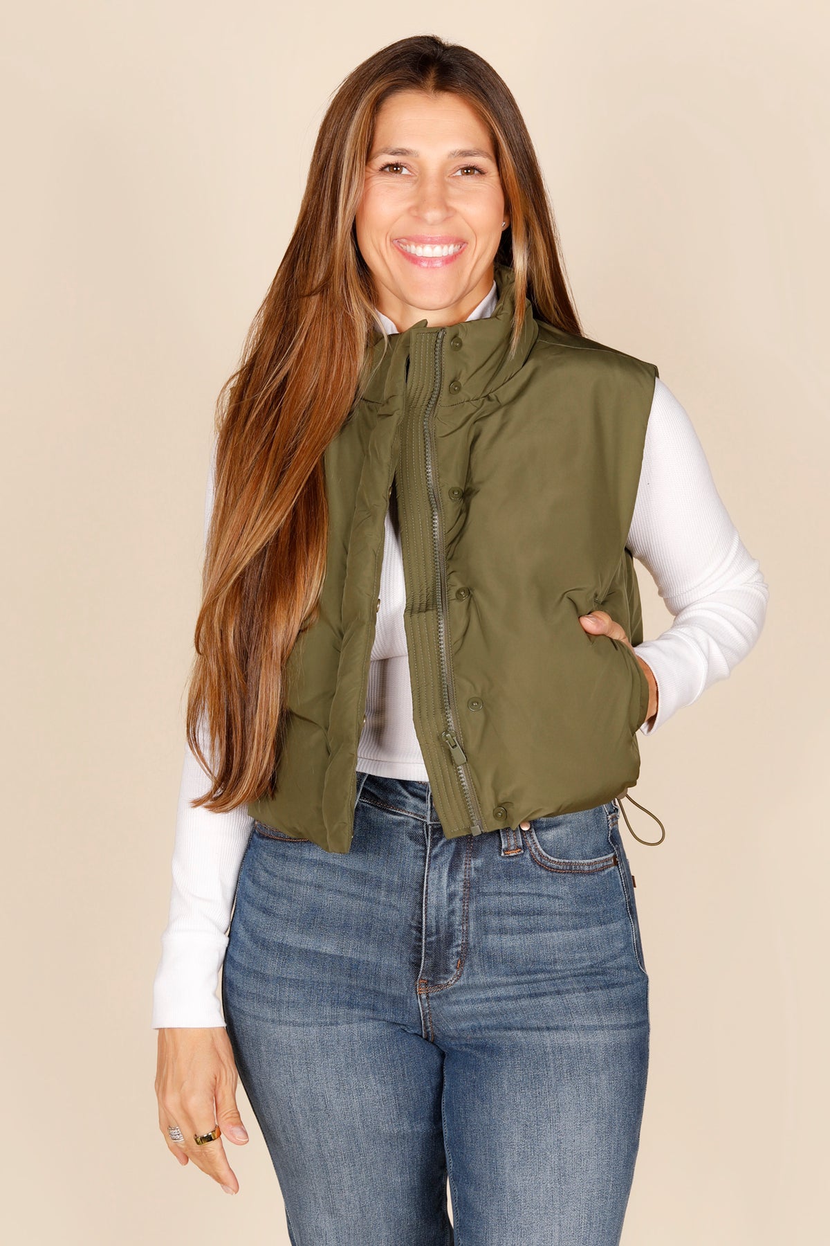 Ivy Green Puffer Vest - FINAL SALE