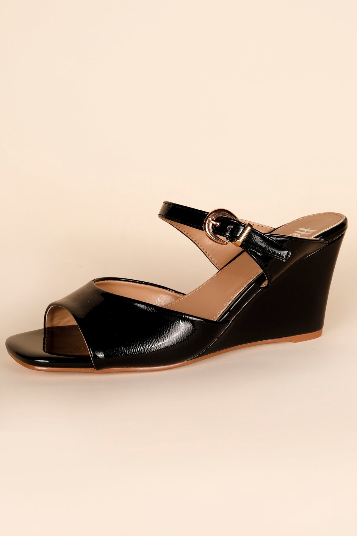 Corkys XOXO Black Wedge Heel