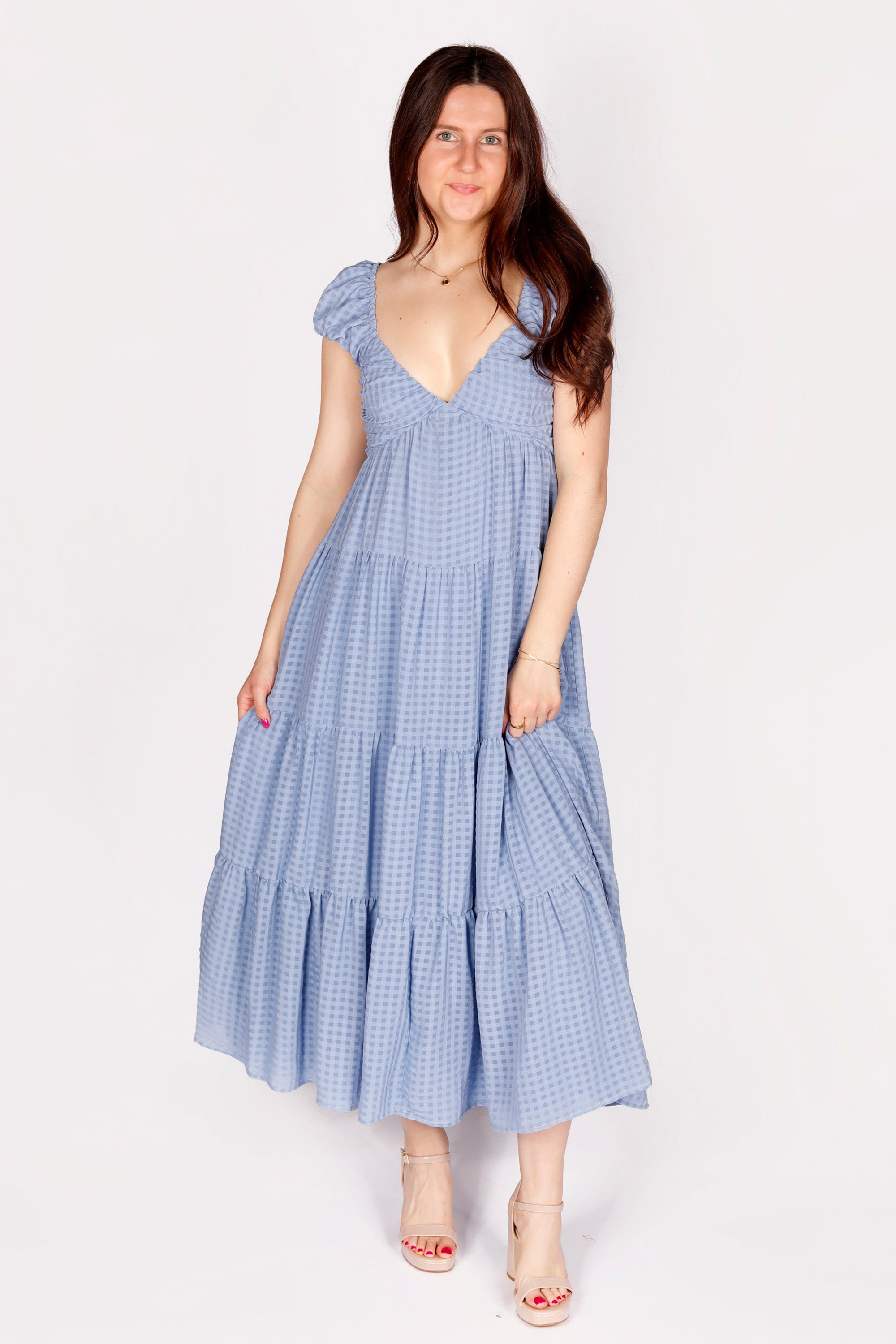 Elodie Light Blue Maxi Dress