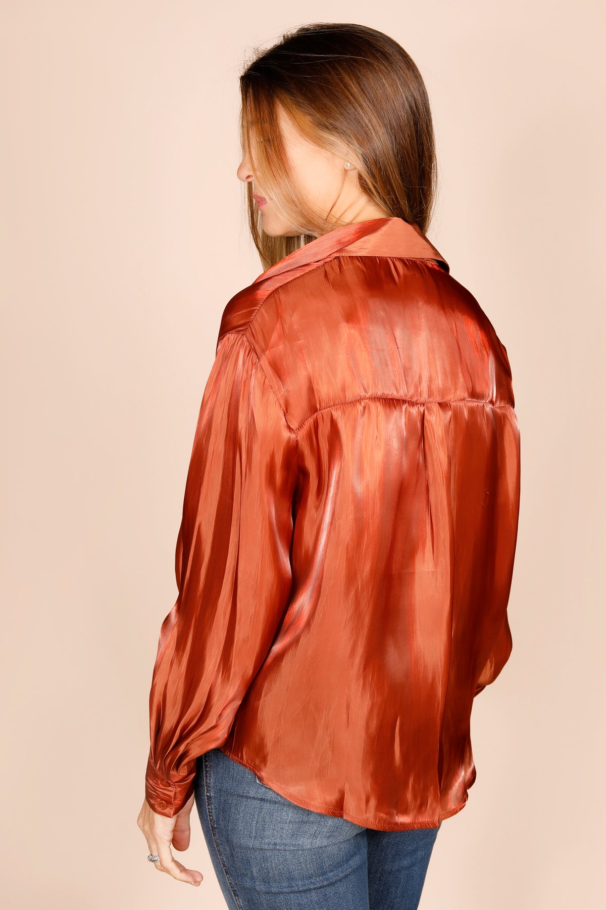 Layla Copper Sheer Top - FINAL SALE