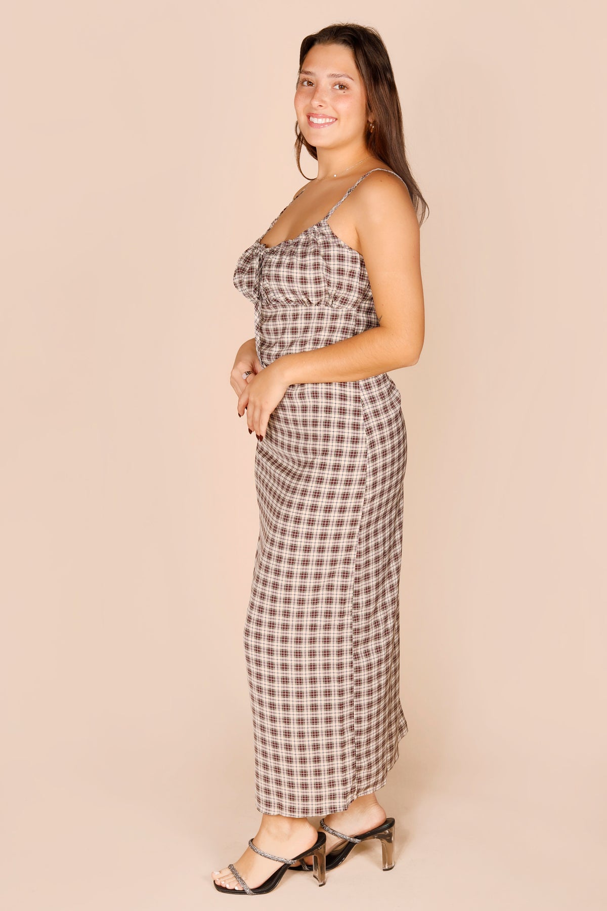 Amelia Brown Plaid Dress - FINAL SALE