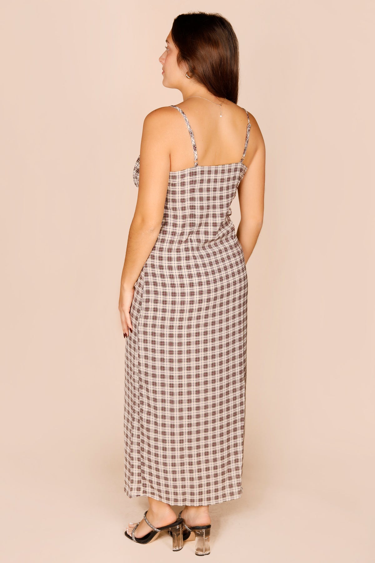 Amelia Brown Plaid Dress - FINAL SALE