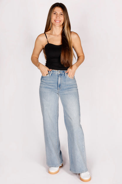 High Rise Light Palazzo Denim - FINAL SALE