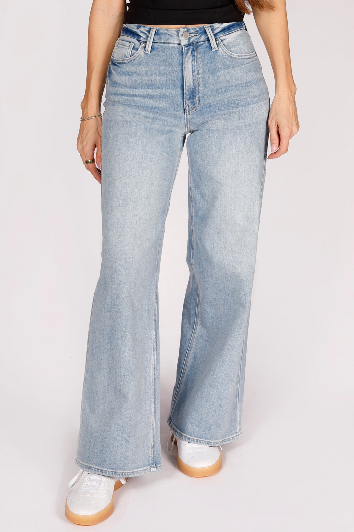 High Rise Light Palazzo Denim - FINAL SALE
