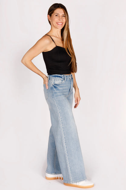 High Rise Light Palazzo Denim - FINAL SALE