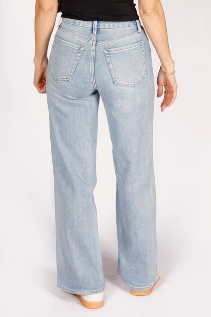 High Rise Light Palazzo Denim - FINAL SALE