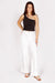 Cuffed White Palazzo Denim - FINAL SALE