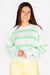 Monica Mint Striped Sweater
