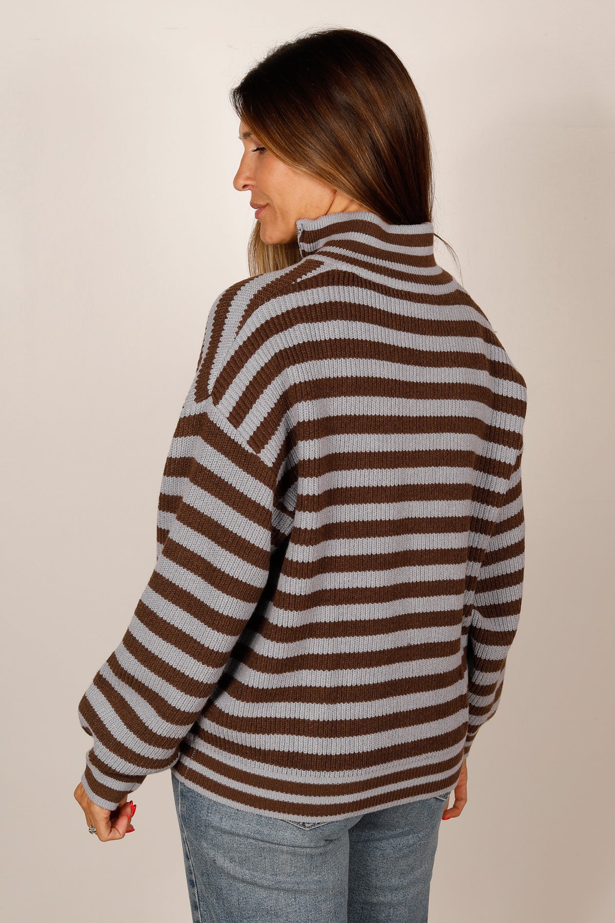 Hazel Striped Sweater Jacket