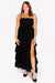 Daphne Black Ruffled Maxi Dress