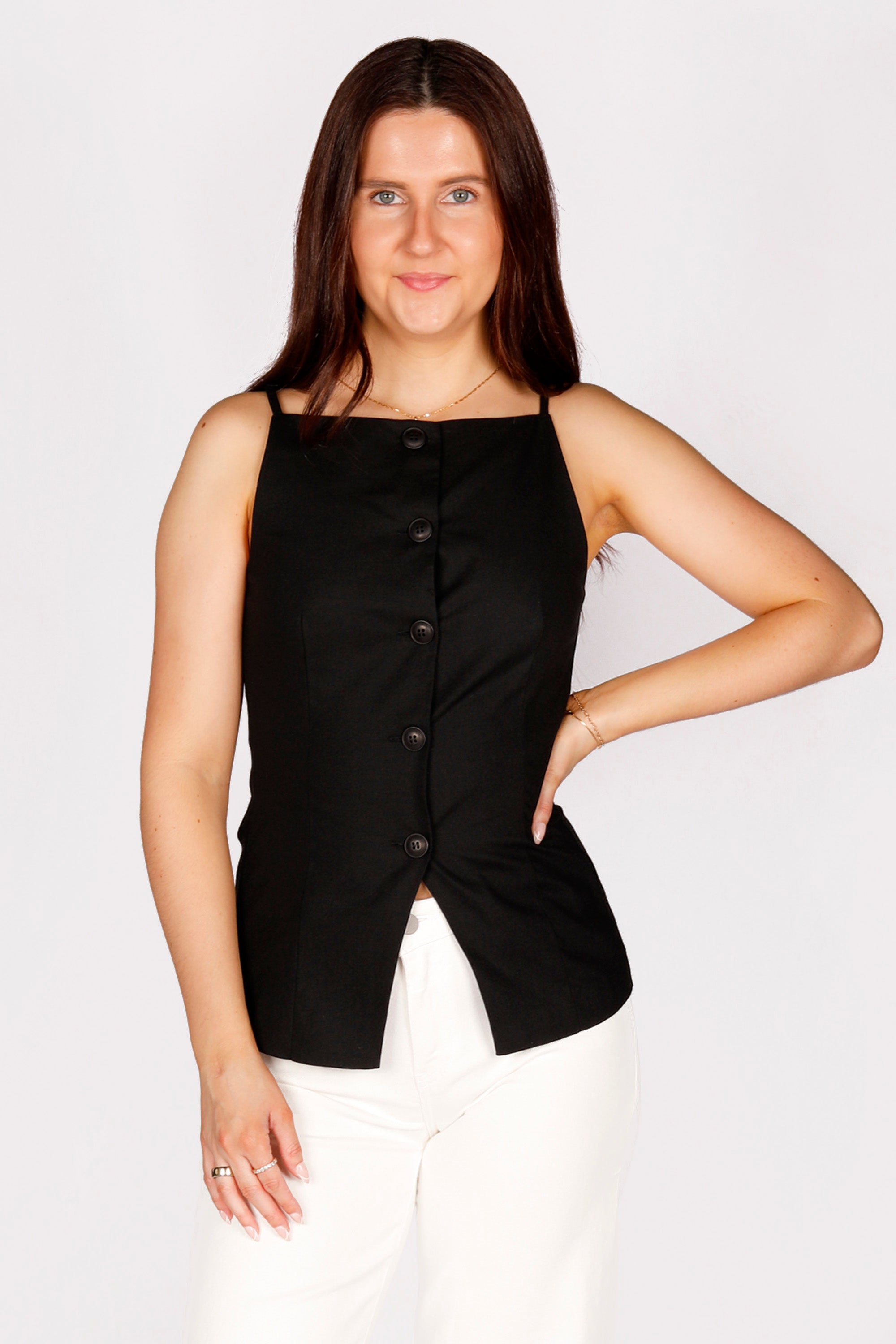 Lillian Classy Black Tank