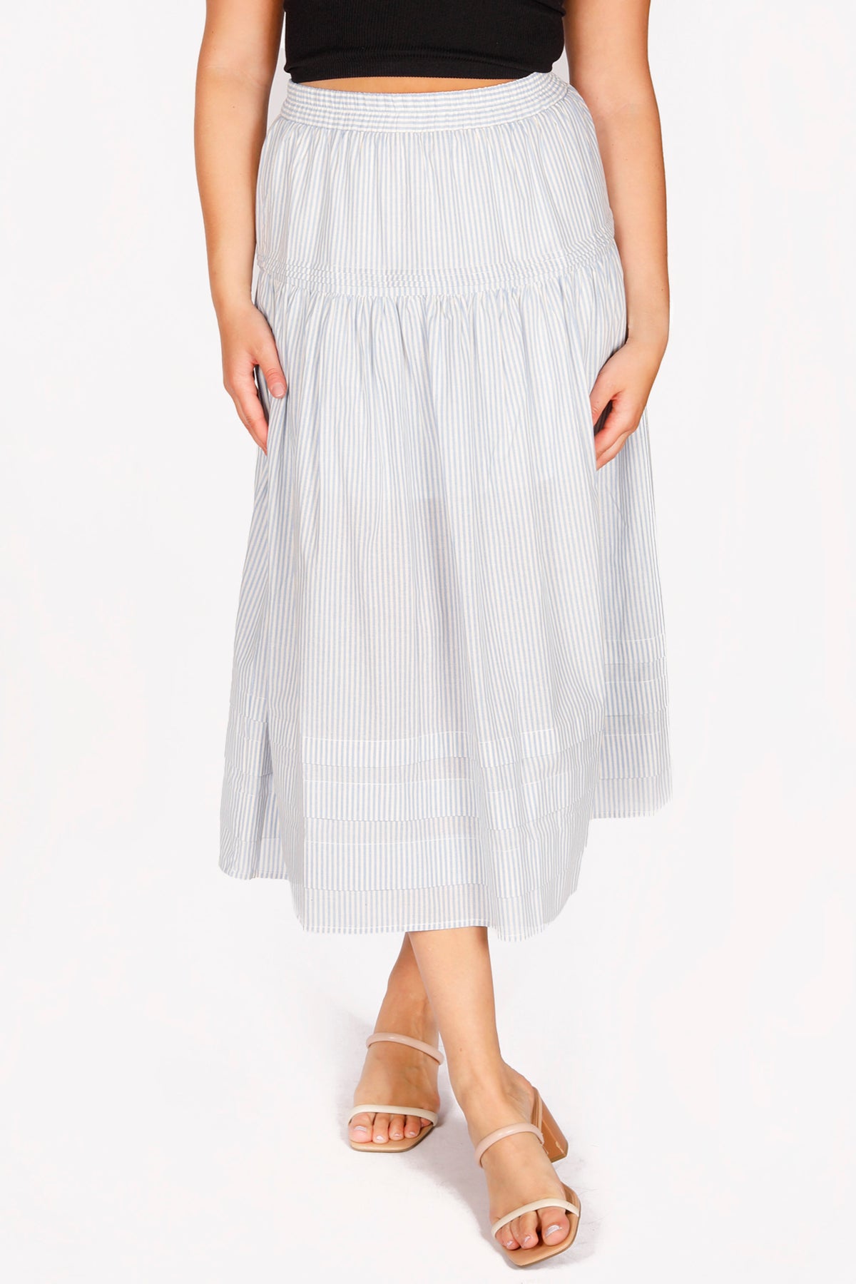 Lyla Blue Striped Maxi Skirt - FINAL SALE