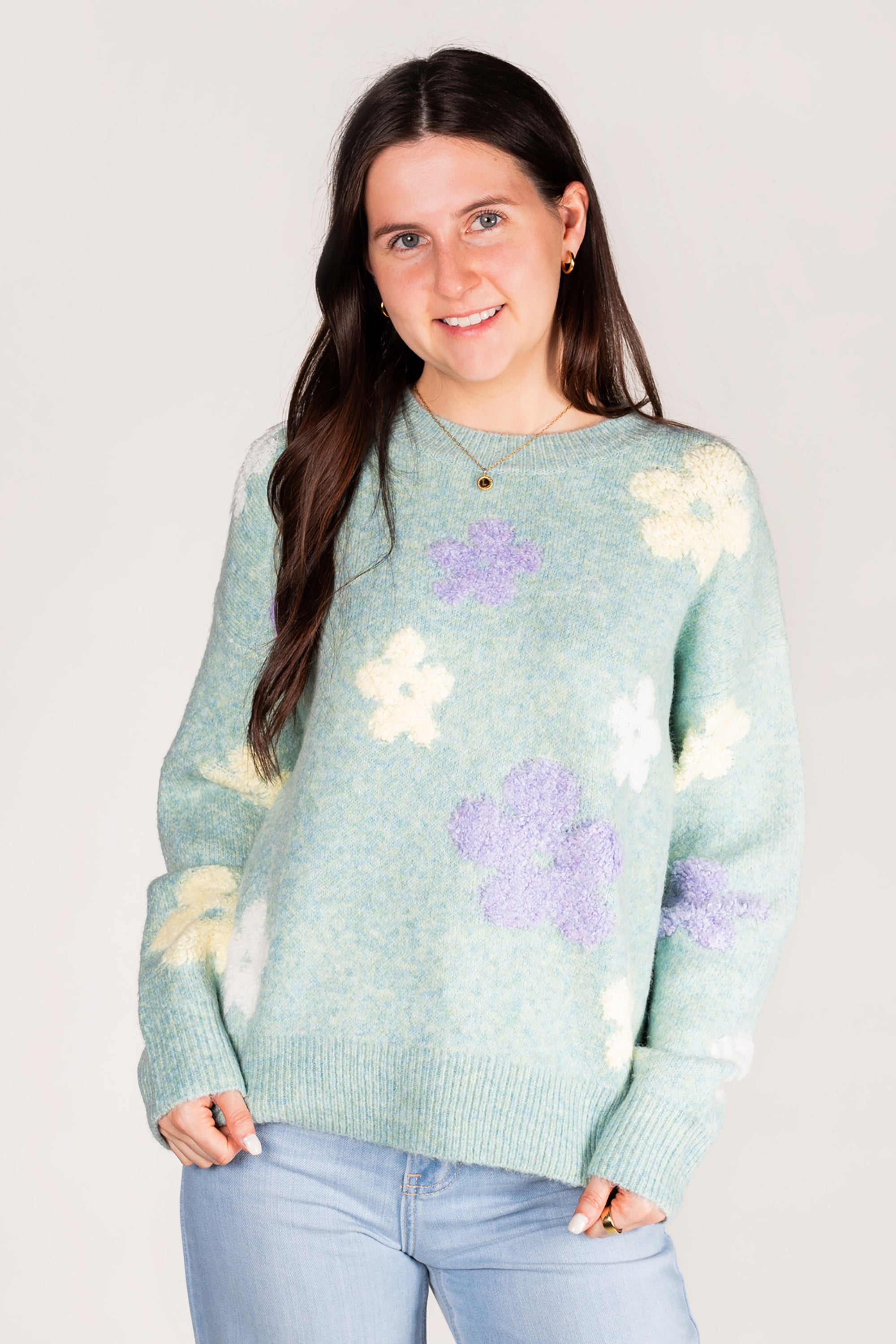 Jade Floral Sweater