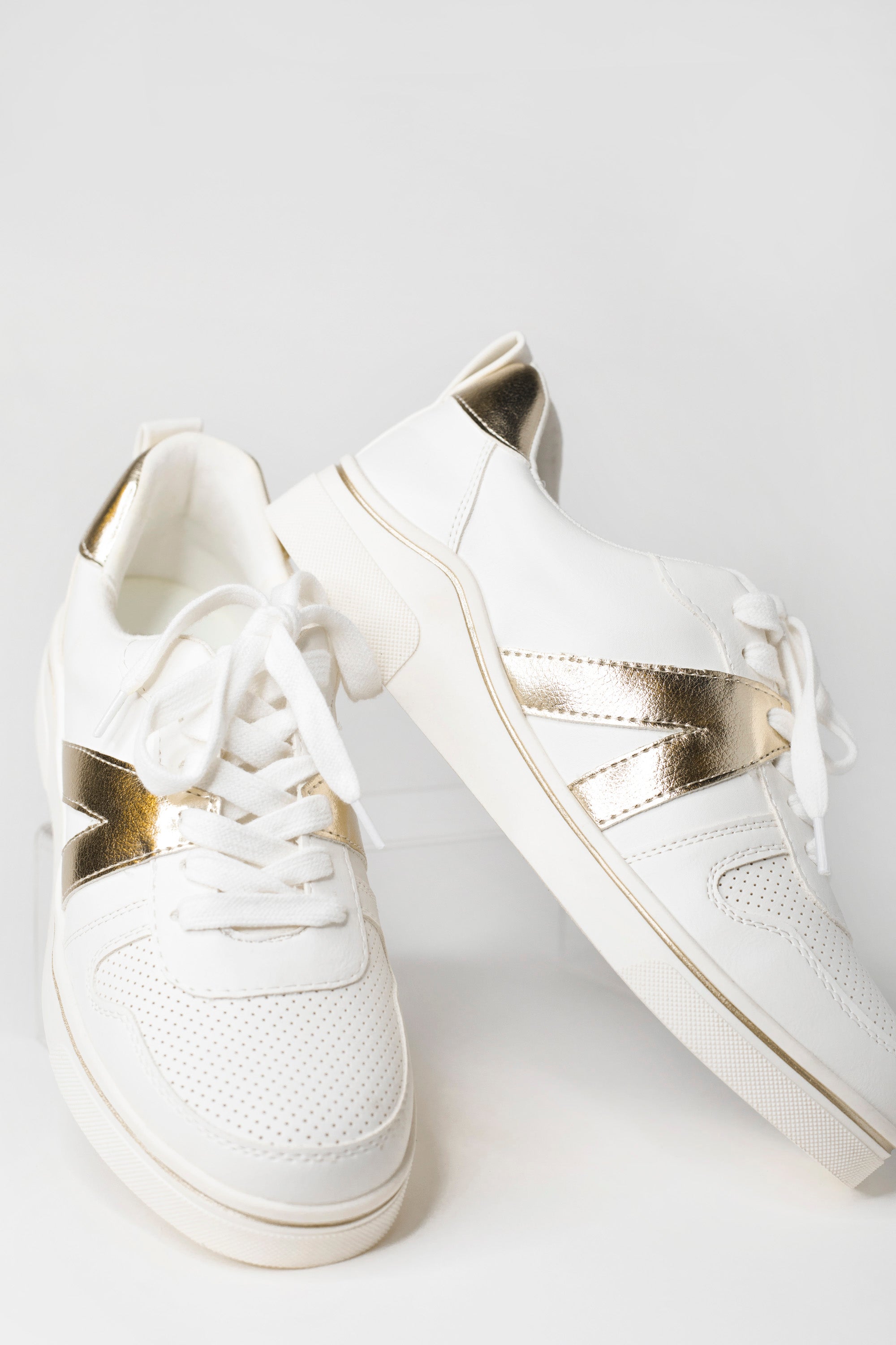 MIA Alta White & Soft Gold Sneaker