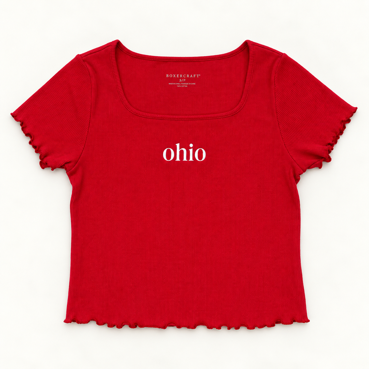 Ohio Ruffle Baby Tee