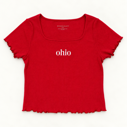 Ohio Ruffle Baby Tee