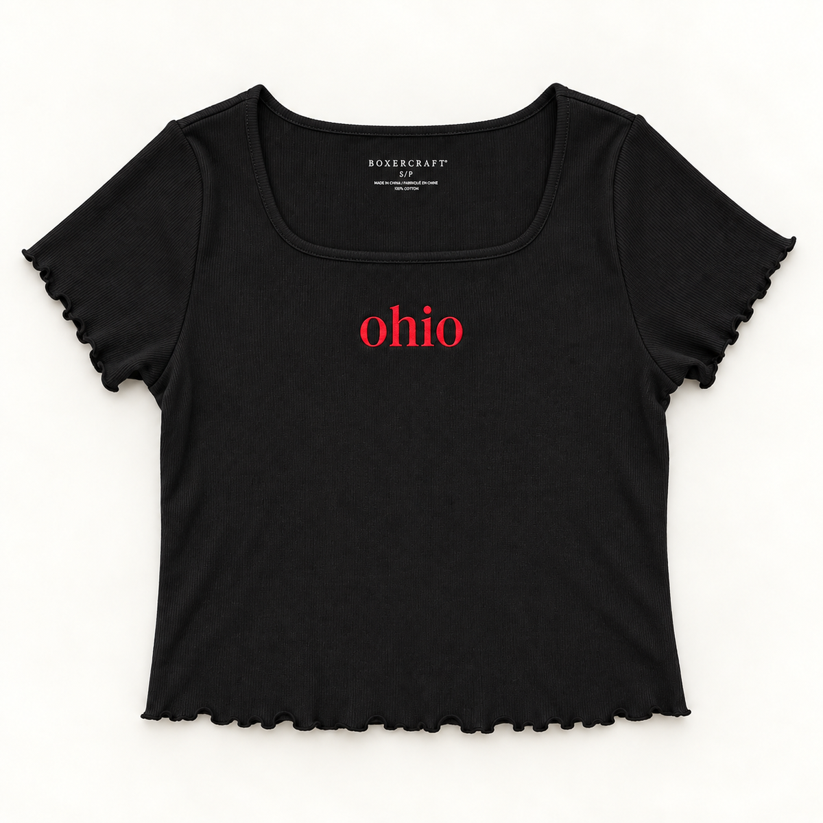 Ohio Ruffle Baby Tee