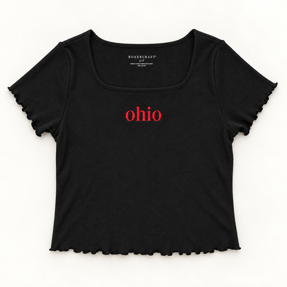Ohio Ruffle Baby Tee