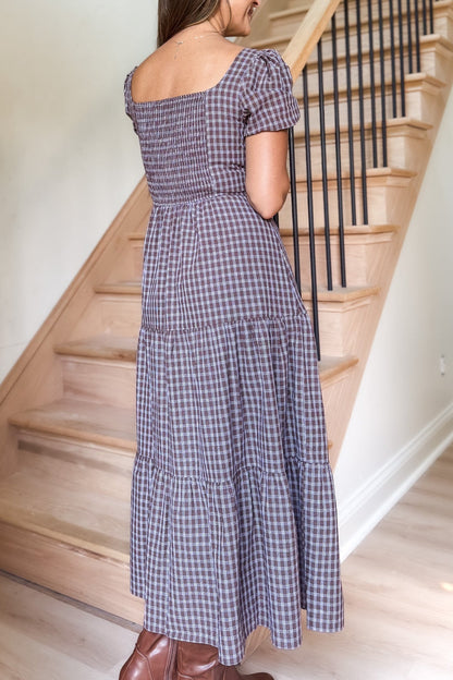 Shelby Mocha Plaid Dress - FINAL SALE