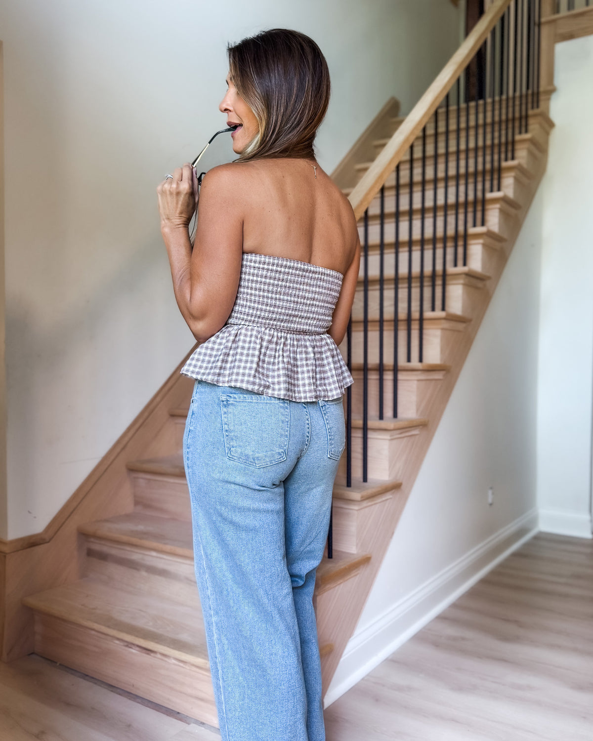 Bridget Brown Smocked Tube Top - FINAL SALE