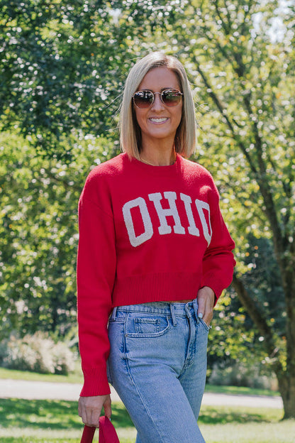 Classic Ohio Cropped Sweater- COMING SOON
