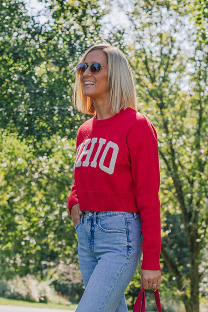 Classic Ohio Cropped Sweater- COMING SOON