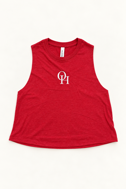 OH Embroidered Red Tank