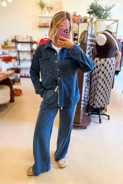 Dark Wash Denim Pants