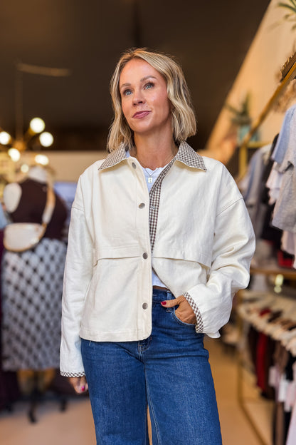 Georgie Brown Gingham Jacket